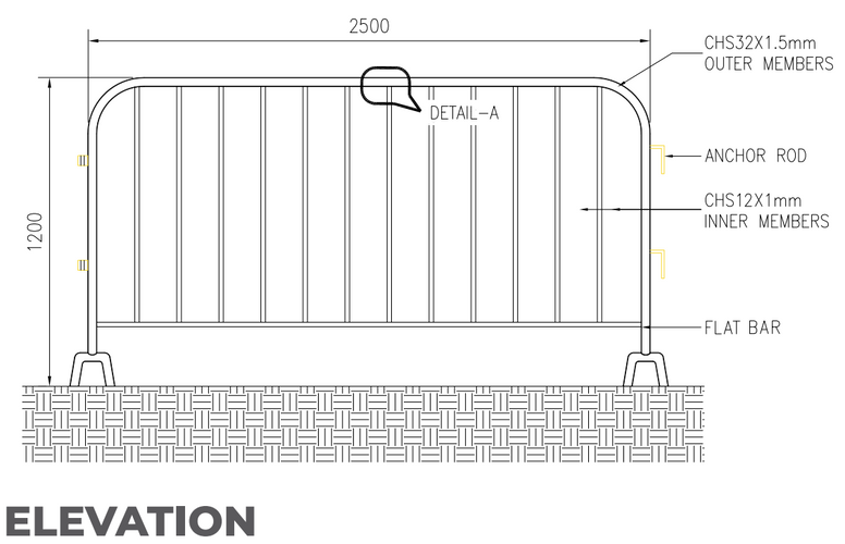 METAL BARRIER  (PER PIECE)